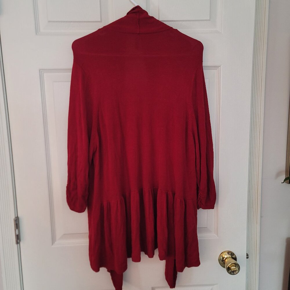 Womens Red Massini long sweater - Picture 2 of 3